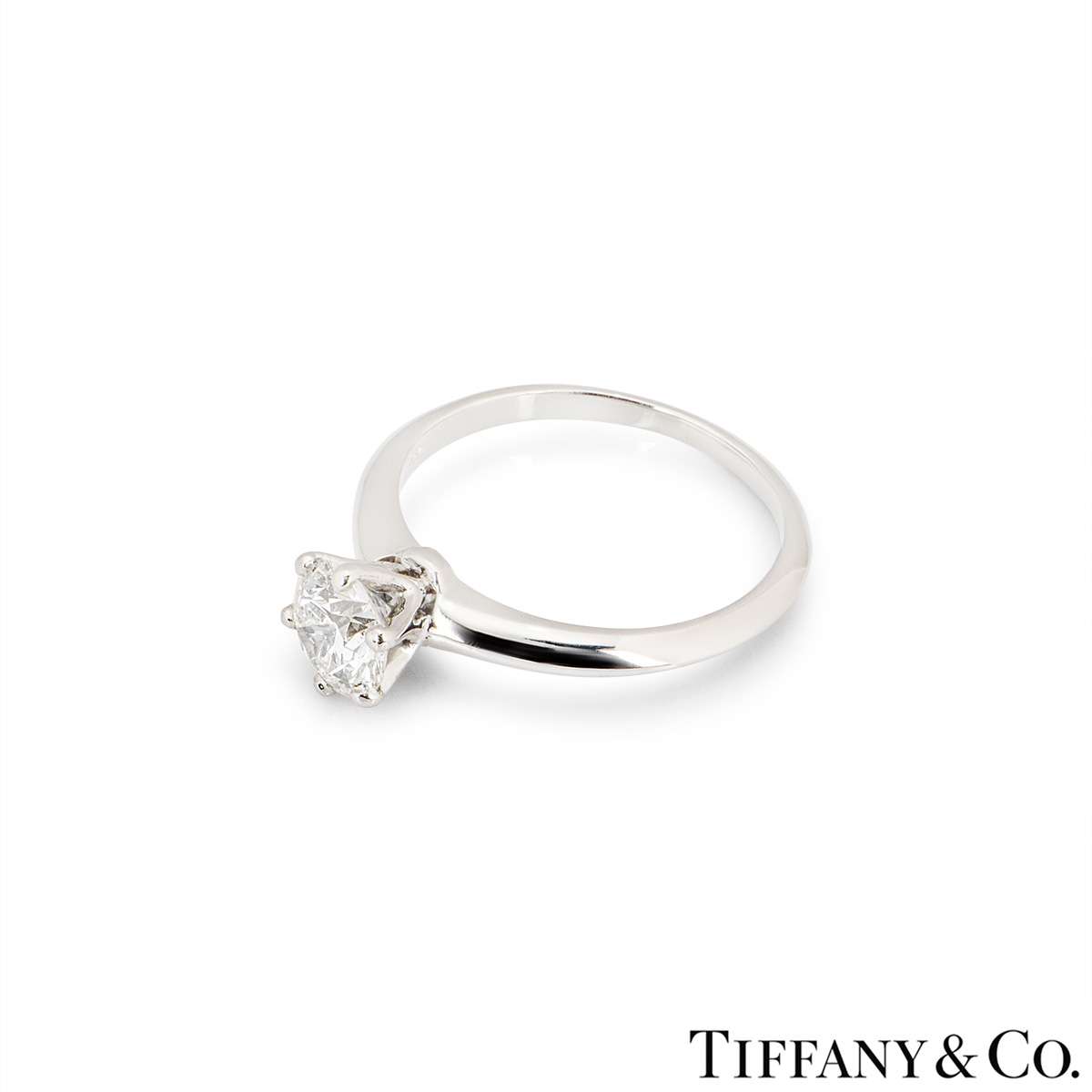 Tiffany & Co. Platinum Diamond Setting Ring 1.05ct G/VS1